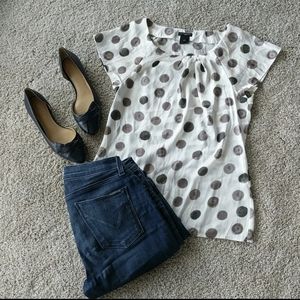 🌹Ann Taylor Polka Dot Silky Top🌹